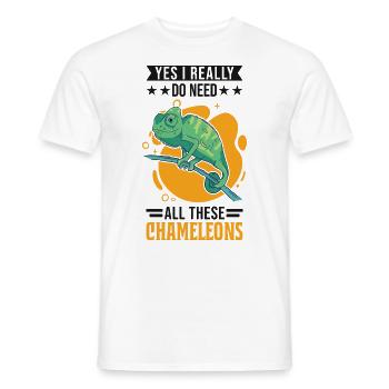 Camaleón Regalo Camaleón - Camiseta hombre - blanco - delante - AI Model Male 178 dark (178cm)