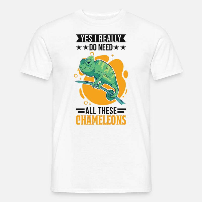 Cadeau Caméléon Caméléon - T-shirt homme - blanc