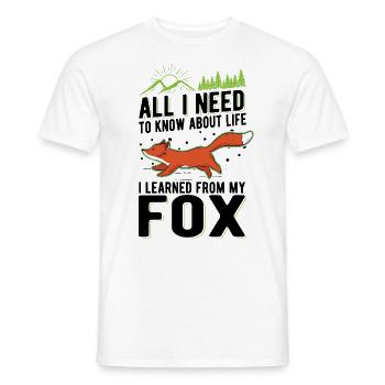 Fox Cadeau Renard roux - T-shirt homme - blanc - Devant - AI Model Male 178 dark (178cm)