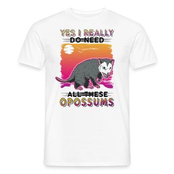 Opossum Geschenk Possum Beutelratte - Männer T-Shirt - Weiß - Vorne - AI Model Male 178 dark (178cm)