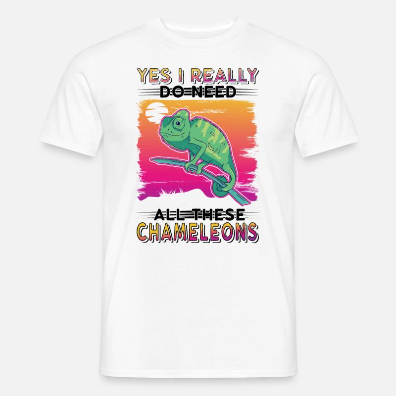 Chamäleon Geschenk Chameleon - Männer T-Shirt - Weiß