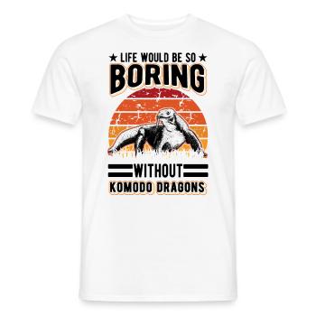 Komodowaran Geschenk Komodo Dragon Waran - Männer T-Shirt - Weiß - Vorne - AI Model Male 178 dark (178cm)
