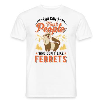 Amoureux du furet Cadeau furet - T-shirt homme - blanc - Devant - AI Model Male 178 dark (178cm)