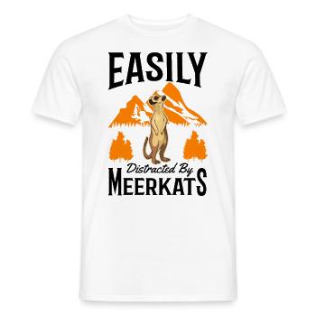 Meerkat Gift Meerkat - Men's T-Shirt - white - Front - AI Model Male 178 dark (178cm)
