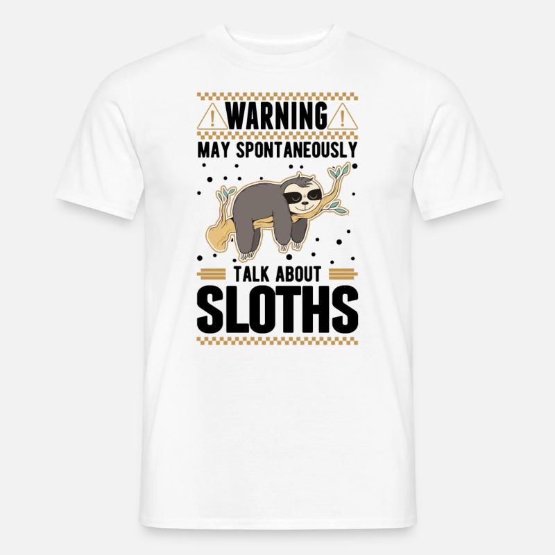 Warning Sloth Sloth - Men’s T-shirt - white