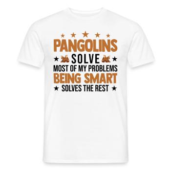 Pangolin Cadeau Pangolin - T-shirt homme - blanc - Devant - AI Model Male 178 dark (178cm)