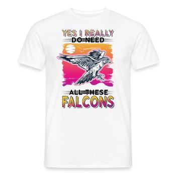 Falcon Gift Falcon Breeding Falcon Breeder Falconer - Men's T-Shirt - white - Front - AI Model Male 178 dark (178cm)