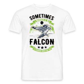 Falcon Gift Falcon Breeding Falcon Breeder Falconer - Men's T-Shirt - white - Front - AI Model Male 178 dark (178cm)