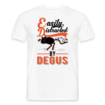 Easily distracted by Degus - Männer T-Shirt - Weiß - Vorne - AI Model Male 178 dark (178cm)