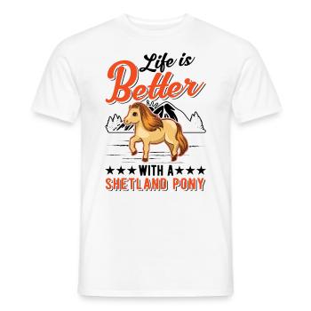 Das Leben ist besser mit einem Roten Panda - Männer T-Shirt - Weiß - Vorne - AI Model Male 178 dark (178cm)
