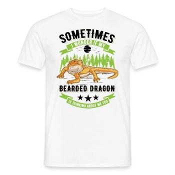 Bearded Dragon Gift Bearded Dragon - Men's T-Shirt - white - Front - AI Model Male 178 dark (178cm)