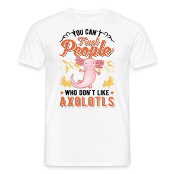 Axolotl Gift Tail Amphibian Axolotl - Men's T-Shirt - white - Front - AI Model Male 178 dark (178cm)