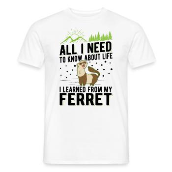 Frettchen Spruch Ferret - Männer T-Shirt - Weiß - Vorne - AI Model Male 178 dark (178cm)
