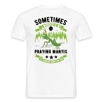 Gottesanbeterin Geschenk Mantis Fangschrecke - Männer T-Shirt - Weiß - Vorne - AI Model Male 178 dark (178cm)