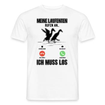 Mes canards qui courent appellent Je dois aller bouteille canard - T-shirt homme - blanc - Devant - AI Model Male 178 dark (178cm)