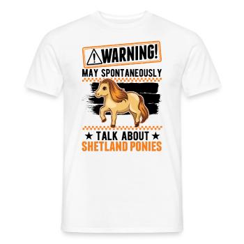 Warning Shetland Pony Shetland Pony Shetty - Men's T-Shirt - white - Front - AI Model Male 178 dark (178cm)