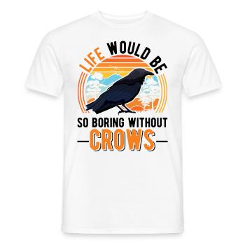 Crow Raven Crow Crow Husbandry Crow Breeder - Men's T-Shirt - white - Front - AI Model Male 178 dark (178cm)