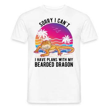 Bearded dragon saying Bearded Dragon - Men's T-Shirt - white - Front - AI Model Male 178 dark (178cm)