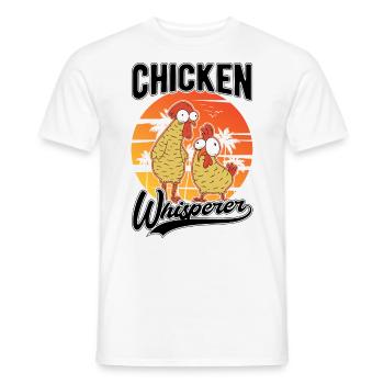 Chickens Whisperer Chicken Farming Chicken Farmer - Men's T-Shirt - white - Front - AI Model Male 178 dark (178cm)
