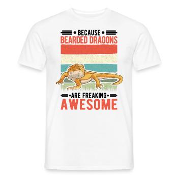 Bearded dragon saying Bearded Dragon - Men's T-Shirt - white - Front - AI Model Male 178 dark (178cm)