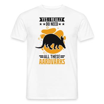 Aardvark Cadeau Aardvark - T-shirt homme - blanc - Devant - AI Model Male 178 dark (178cm)