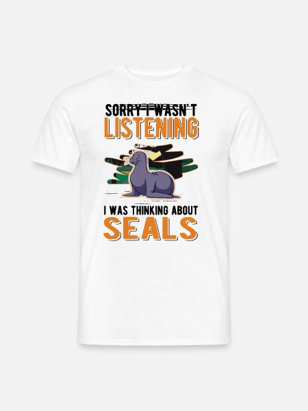 Robbe Geschenk Seelöwe - Männer T-Shirt - Weiß