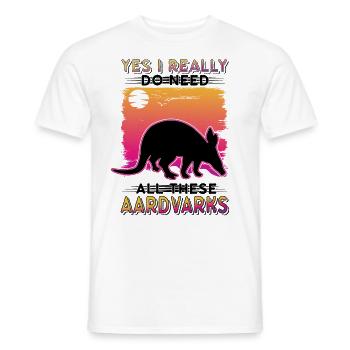 Erdferkel Geschenk Aardvark - Männer T-Shirt - Weiß - Vorne - AI Model Male 178 dark (178cm)
