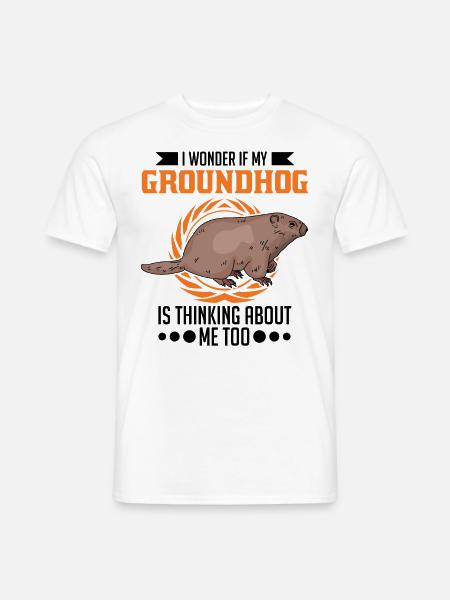 Murmeltier Groundhog Day Waldmurmeltier - Männer T-Shirt - Weiß