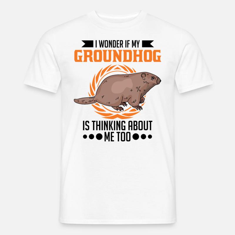 Murmeltier Groundhog Day Waldmurmeltier - Männer T-Shirt - Weiß
