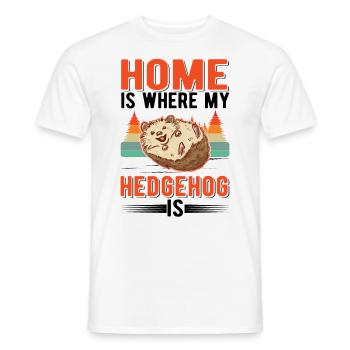 La maison est l’endroit où se trouve mon hérisson - T-shirt homme - blanc - Devant - AI Model Male 178 dark (178cm)