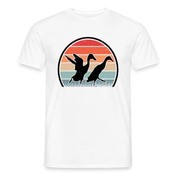 Indian Running Duck Retro Bottle Duck Vintage - T-shirt homme - blanc - Devant - AI Model Male 178 dark (178cm)