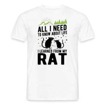 Ratte Hausratte Rattenbesitzer - Männer T-Shirt - Weiß - Vorne - AI Model Male 178 dark (178cm)