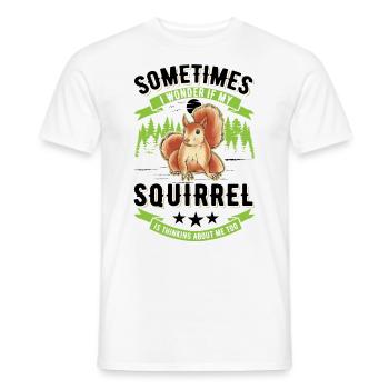 Écureuil Cadeau Écureuil Gris - T-shirt homme - blanc - Devant - AI Model Male 178 dark (178cm)