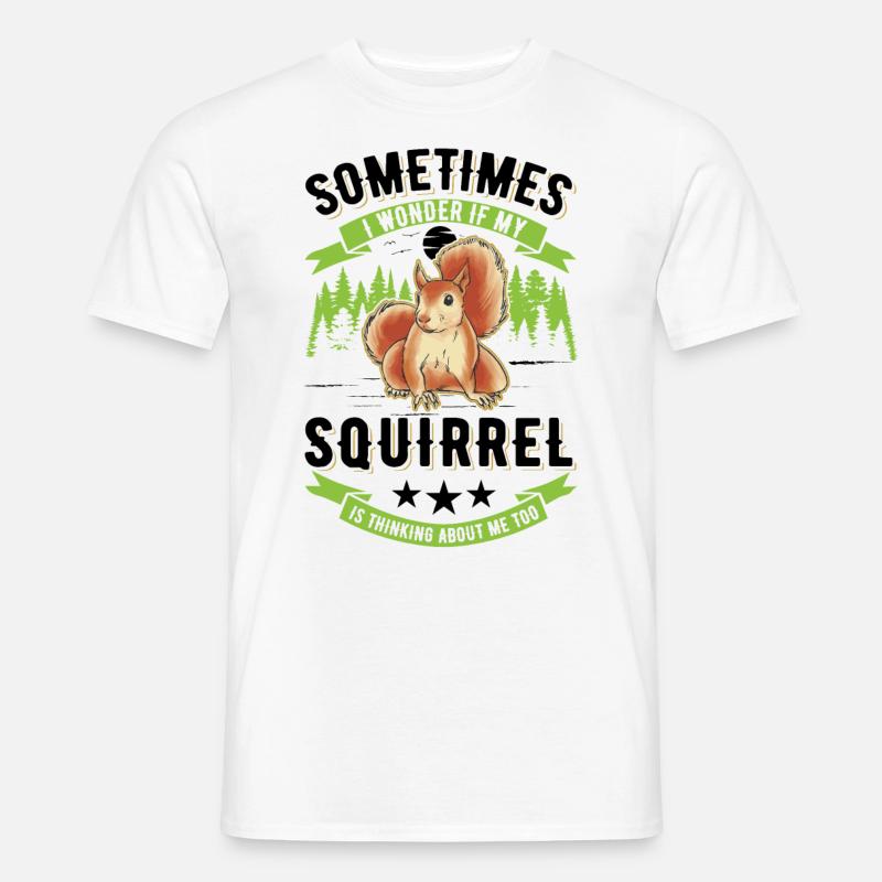Squirrel Gift Grey Squirrel - Men's T-Shirt - white