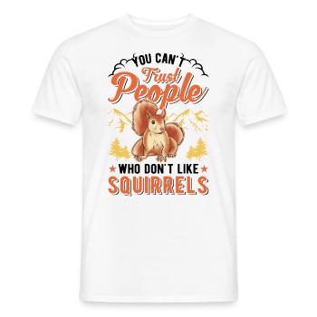 Écureuil Cadeau Écureuil Gris - T-shirt homme - blanc - Devant - AI Model Male 178 dark (178cm)