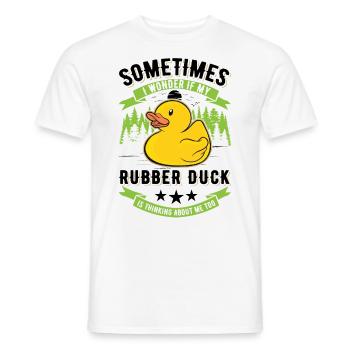 Rubber Duck Gift Squeaky Duck Bathing Duck - T-shirt homme - blanc - Devant - AI Model Male 178 dark (178cm)
