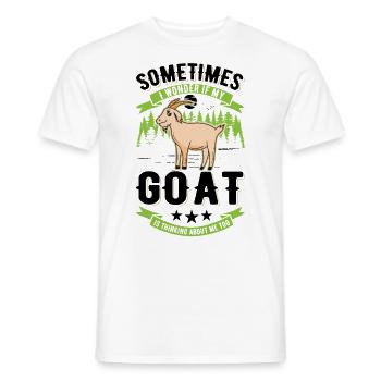 Ziegen Geschenk Ziegenwirt Ziege - Männer T-Shirt - Weiß - Vorne - AI Model Male 178 dark (178cm)
