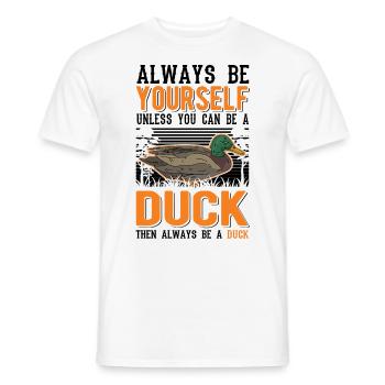 Duck Gift Duck Duck Breeder - Men's T-Shirt - white - Front - AI Model Male 178 dark (178cm)