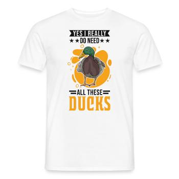 Duck Gift Duck Duck Breeder - Men's T-Shirt - white - Front - AI Model Male 178 dark (178cm)