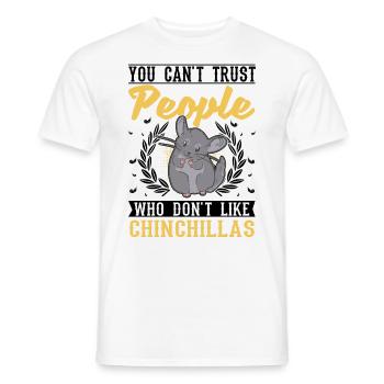 Chinchilla Gift Woolly Short-tailed Chinchilla - Men's T-Shirt - white - Front - AI Model Male 178 dark (178cm)