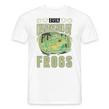Easily distracted by Frogs Frosch - Männer T-Shirt - Weiß - Vorne - AI Model Male 178 dark (178cm)