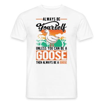 Oies Cadeau Goose Lovers Goose Éleveurs d’oies - T-shirt homme - blanc - Devant - AI Model Male 178 dark (178cm)