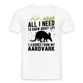 Aardvark Gift Aardvark - Men's T-Shirt - white - Front - AI Model Male 178 dark (178cm)