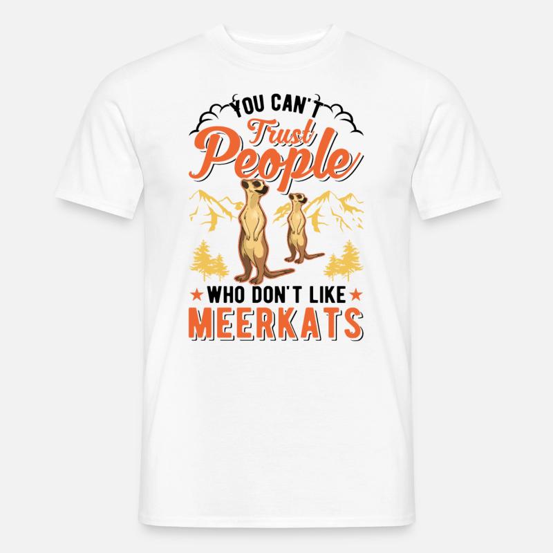 Erdmännchen Geschenk Meerkat - Männer T-Shirt - Weiß