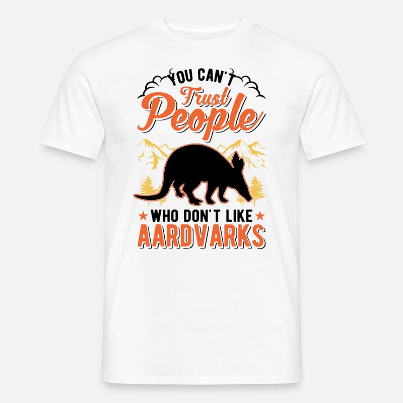 Erdferkel Geschenk Aardvark - Männer T-Shirt - Weiß