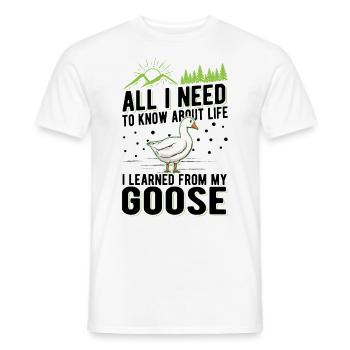 Geese Gift Goose Lovers Goose Breeders - Men's T-Shirt - white - Front - AI Model Male 178 dark (178cm)