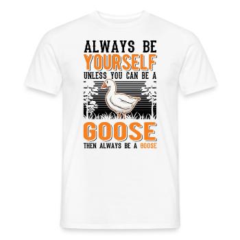 Oies Cadeau Goose Lovers Goose Éleveurs d’oies - T-shirt homme - blanc - Devant - AI Model Male 178 dark (178cm)