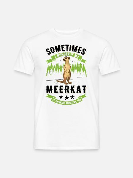 Erdmännchen surikat suricate - T-shirt homme - blanc