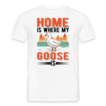 La maison est l’endroit où mon oie est Oie Oie Oie - T-shirt homme - blanc - Devant - AI Model Male 178 dark (178cm)