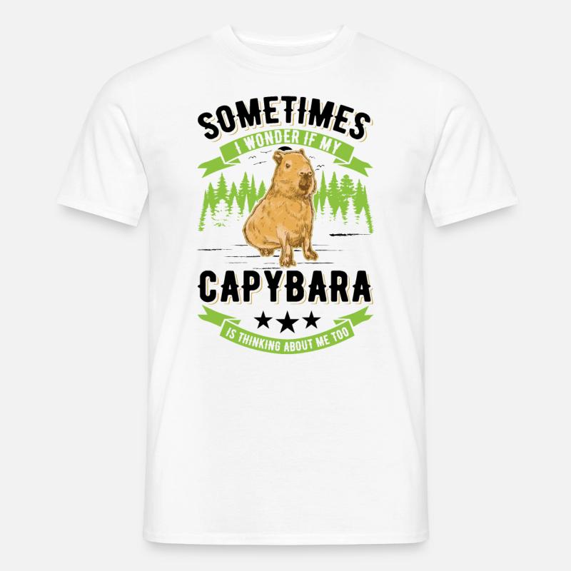 Capybara Wasserschwein Capibara - Männer T-Shirt - Weiß